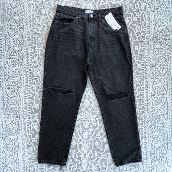 NWT Zara High Waist Crop Jeans - Picture 4 of 12